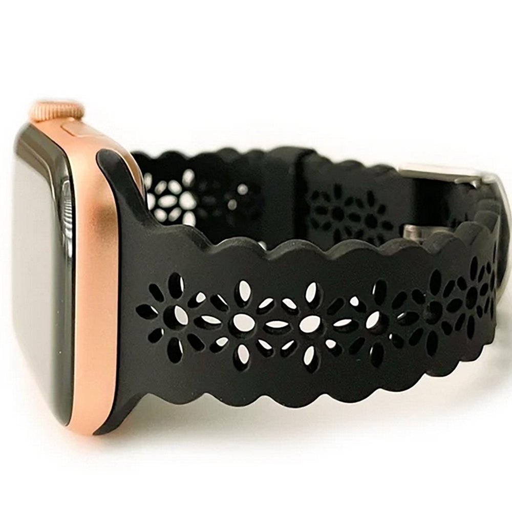 Lace Silicone Apple Watch Band laser cut women’s apple watch band